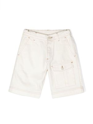 Eleventy Kids pocket-detail denim shorts - White