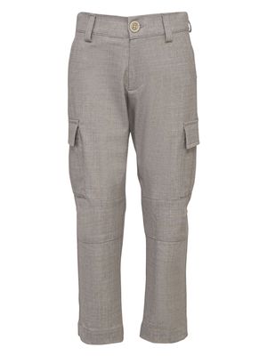 Eleventy Kids straight-leg cargo trousers - Grey