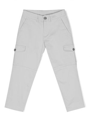 Eleventy Kids straight-leg flap-pocket trousers - Grey