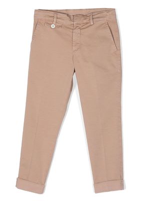 Eleventy Kids stretch-cotton chino trousers - Neutrals