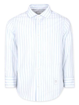 Eleventy Kids striped cotton shirt - Blue