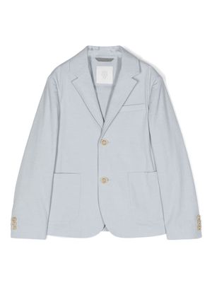 Eleventy Kids textured single-breasted blazer - Blue