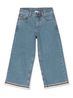 Eleventy Kids wide leg jeans - Blue