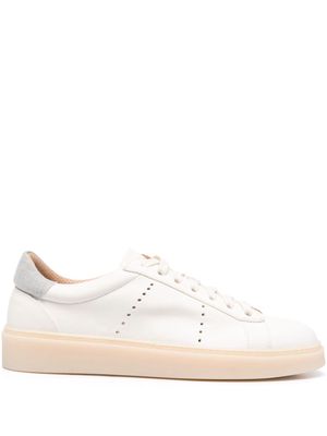 Eleventy lace-up leather sneakers - White