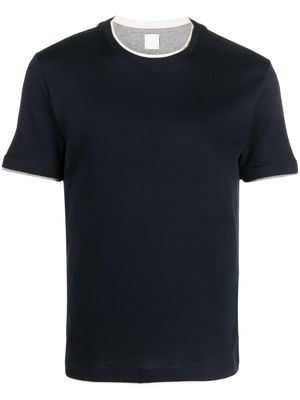 Eleventy layered cotton T-shirt - Blue