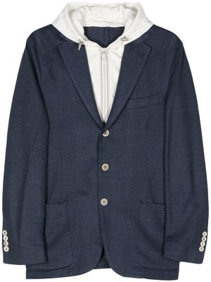 Eleventy layered-design blazer - Blue