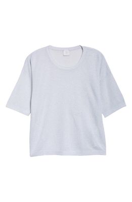 Eleventy Lightweight Scoop Neck Piqué Knit Top in White