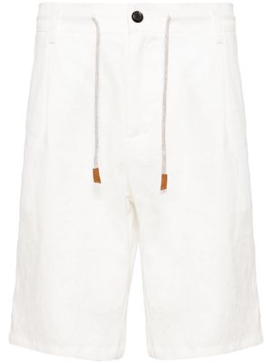 Eleventy linen bermuda shorts - White