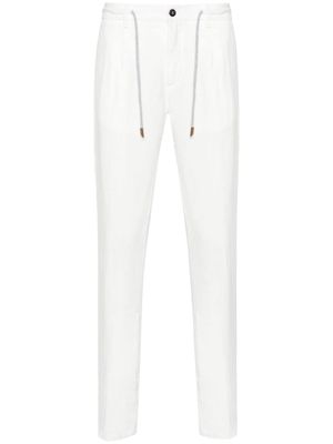 Eleventy linen chino trousers - White