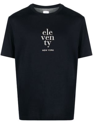 Eleventy logo-print T-shirt - Blue