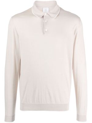 Eleventy long-sleeve polo shirt - Neutrals