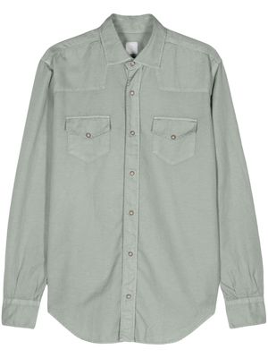 Eleventy long-sleeve poplin shirt - Green