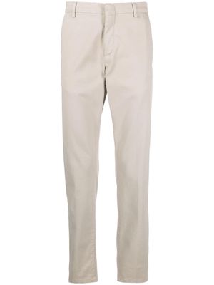 Eleventy low-rise cotton blend chino trousers - Neutrals