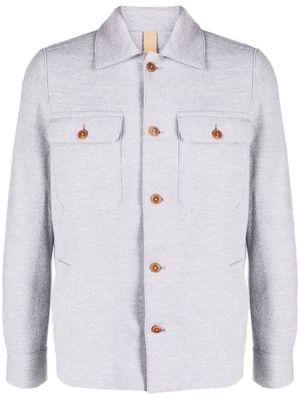 Eleventy mélange-effect wool shirt jacket - Grey