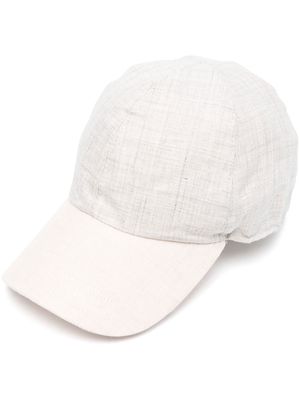 Eleventy mélange-linen baseball cap - Grey
