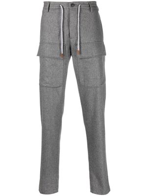 Eleventy mélange wool-cashmere military trousers - Grey