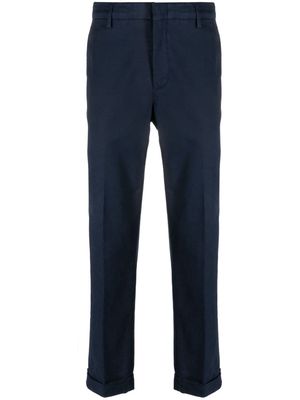 Eleventy mid-rise cotton-blend chinos - Blue