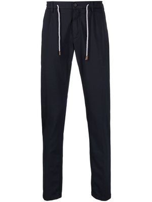 Eleventy mid-rise tapered trousers - Blue