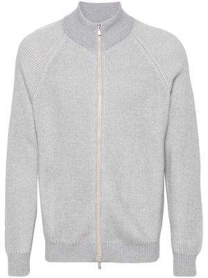 Eleventy mock-neck wool jacket - Grey