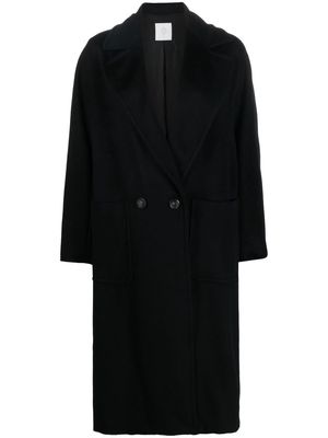 Eleventy notched-lapels double-breasted coat - Black