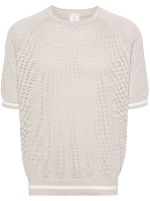 Eleventy open-knit cotton T-shirt - Neutrals
