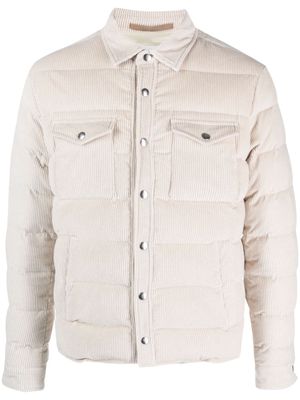 Eleventy padded corduroy jacket - Neutrals