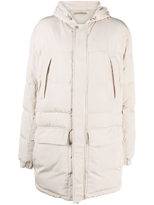 Eleventy padded hooded parka coat - Neutrals