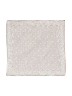 Eleventy paisley-print square scarf - Neutrals