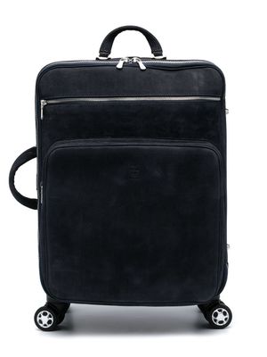 Eleventy pebbled-leather rolling luggage - Blue
