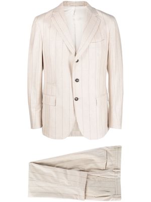 Eleventy pinstripe-pattern single-breasted suit - Neutrals