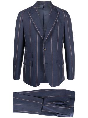 Eleventy pinstripe single-breasted suit - Blue