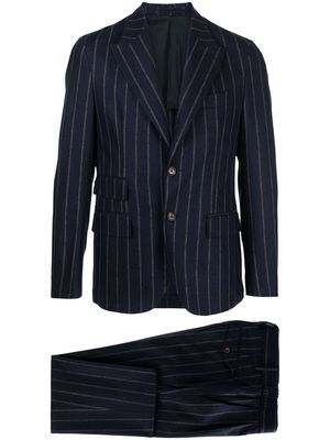 Eleventy pinstripe slim-fit suit - Blue