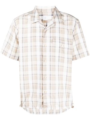 Eleventy plaid cotton shirt - Neutrals