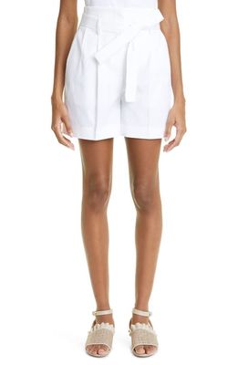 Eleventy Pleated Hollywood Waist Shorts in 01 - White
