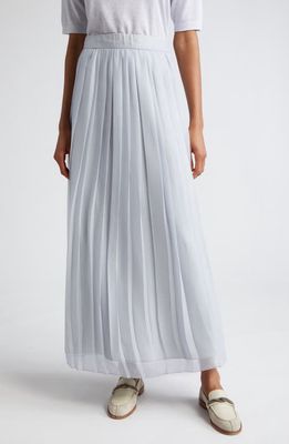 Eleventy Pleated Maxi Skirt in Dust
