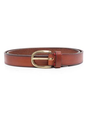 Eleventy pointed tip leather belt - Brown