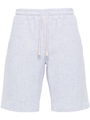 Eleventy pointelle-knit cotton track shorts - Grey