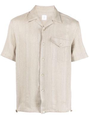 Eleventy pointelle-knit short-sleeve shirt - Neutrals