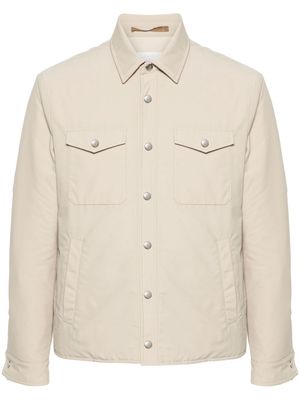 Eleventy press-stud padded shirt jacket - Neutrals