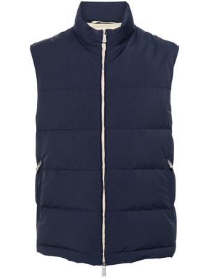 Eleventy quilted down gilet - Blue