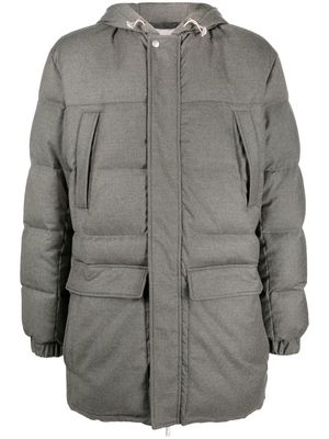 Eleventy quilted down parka coat - Green