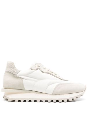 Eleventy quilted panelled sneakers - White