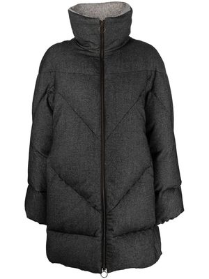 Eleventy quilted shearling-lined coat - Grey