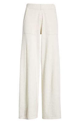 Eleventy Relaxed Fit Cashmere Wide Leg Pants in Sand