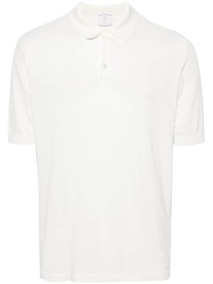 Eleventy ribbed cotton polo shirt - White
