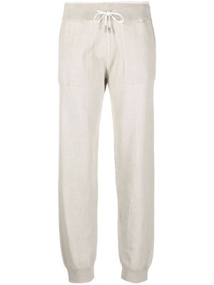 Eleventy ribbed cotton track pants - Neutrals