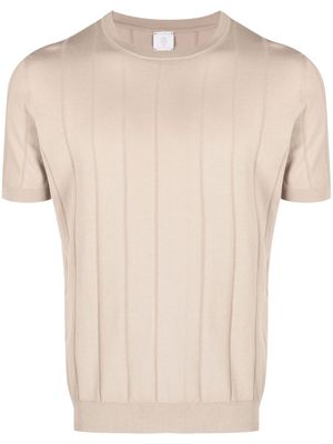 Eleventy ribbed-knit cotton top - Neutrals