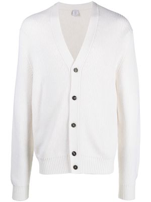Eleventy ribbed-knit wool cardigan - Neutrals