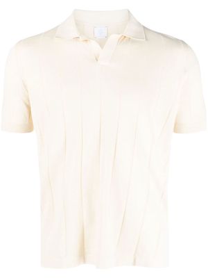 Eleventy ribbed short-sleeved polo shirt - Neutrals