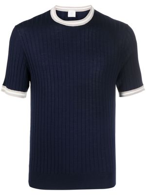 Eleventy ribbed wool T-shirt - Blue
